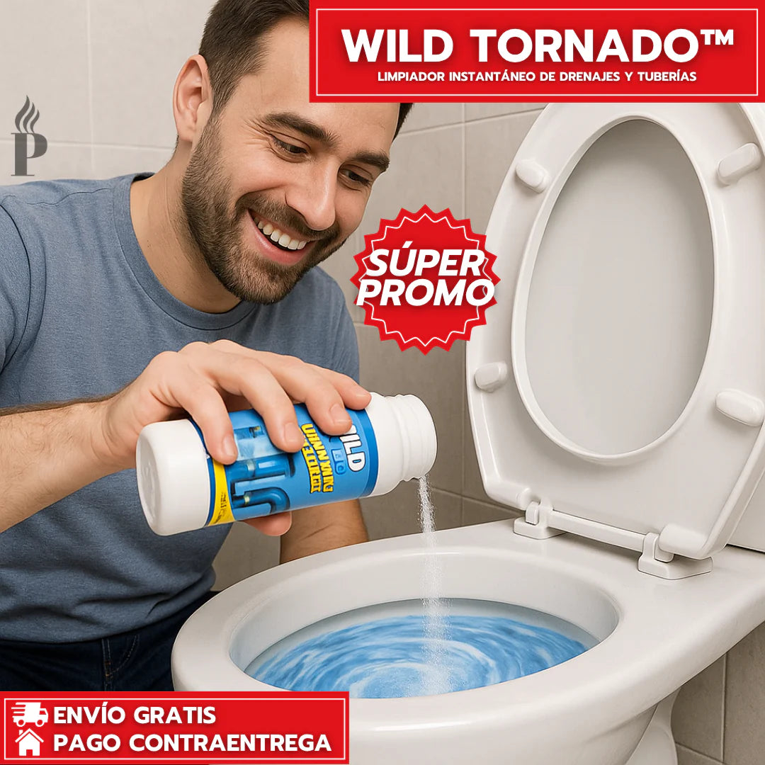 Wild Tornado™: Limpiador Instantáneo de Drenajes y Tuberías