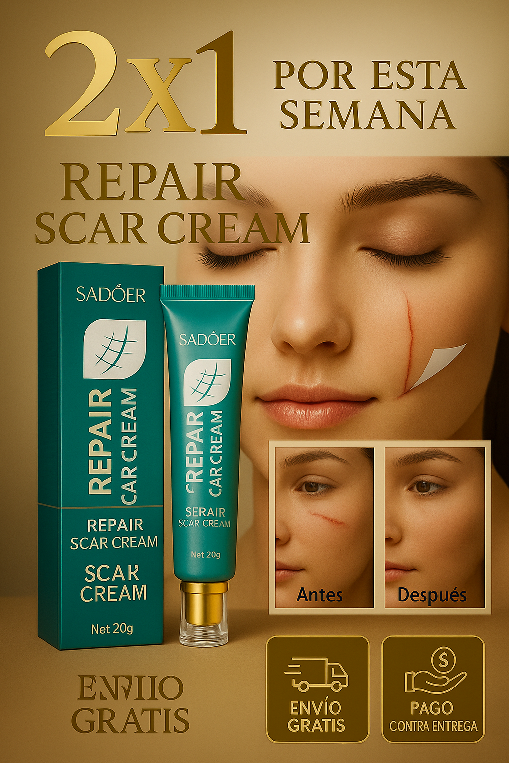 REPAIR SCAR CREAM: Vive sin cicatrices e imperfecciones